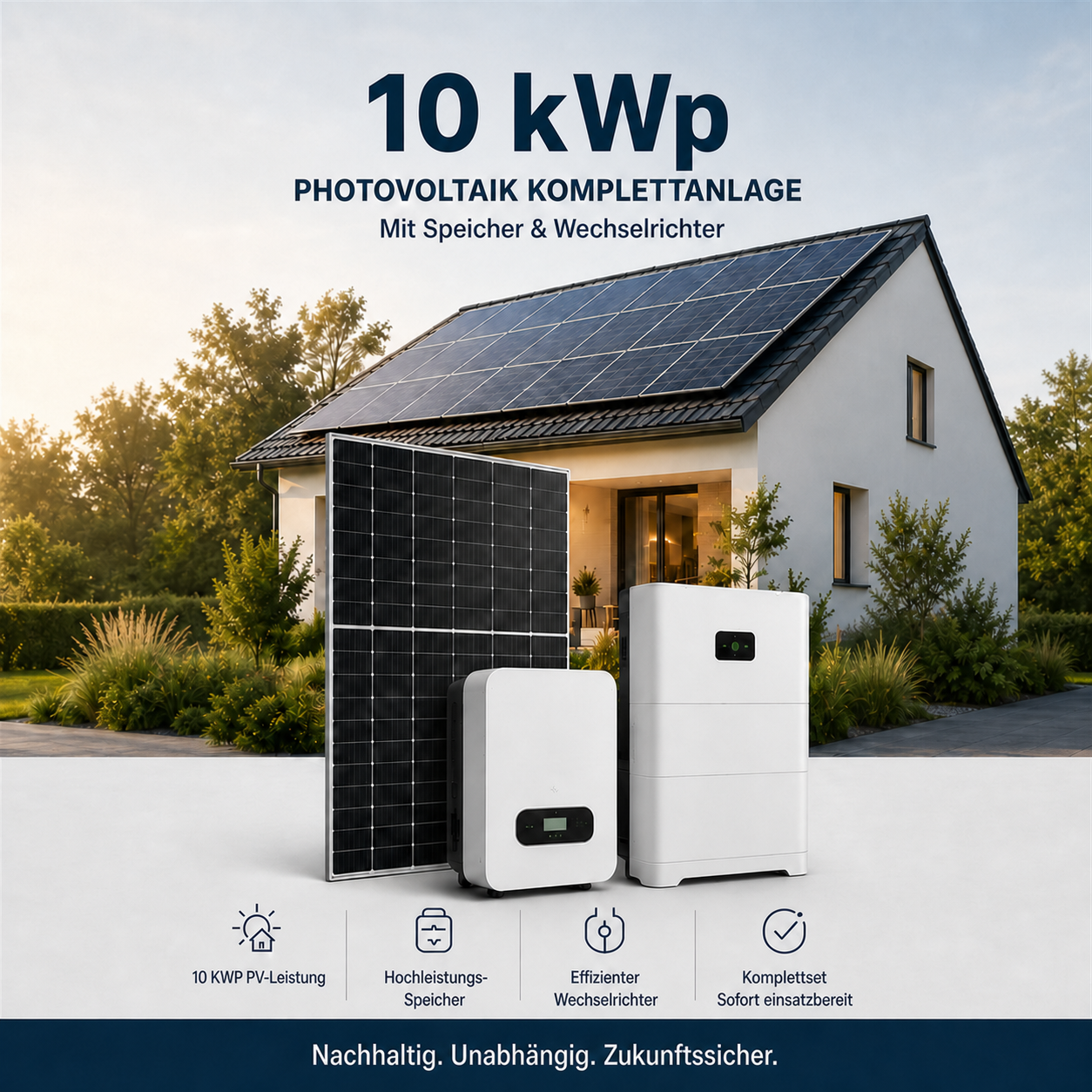 10 kWp Photovoltaikanlagen-Komplettset