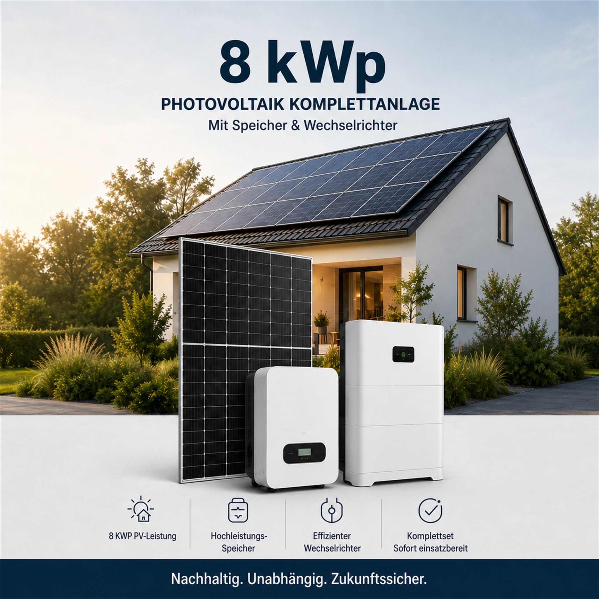 8 kWp Photovoltaikanlagen Komplettset